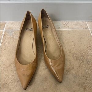 Stuart Weitzman patent leather kitten heel